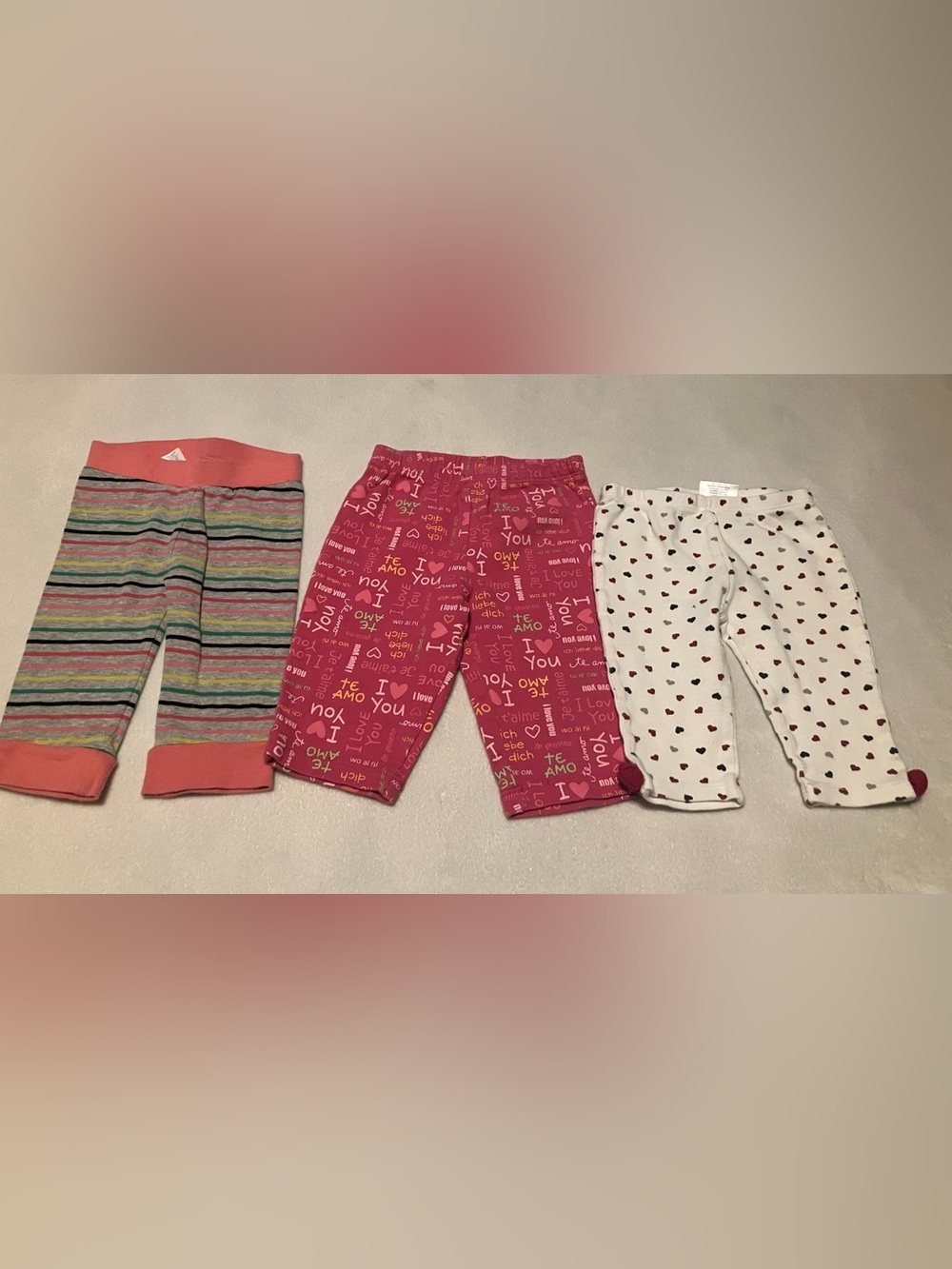 Kids Heart, Stripe, Love Pants Pack - 3-Pack